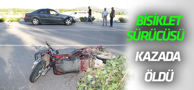 Otomobilin çarptığı elektrikli bisikletin sürücüsü öldü