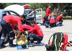 Kahramanmaraş’ta gerçeği aratmayan tatbikat