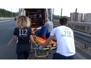 TEM Bağlantı yolu üzerinde yatan kadın polisi alarma geçirdi