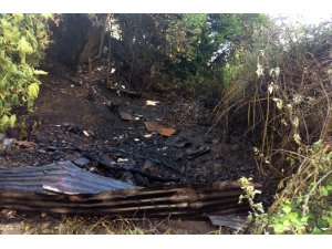 Bahçede çıkan yangın evlere sıçramadan söndürüldü