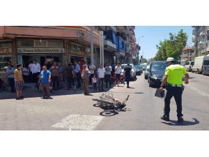 Motosiklet otomobille çarpıştı: 1 yaralı