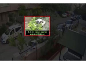 Akü hırsızları güvenlik kameralarına yakalandı