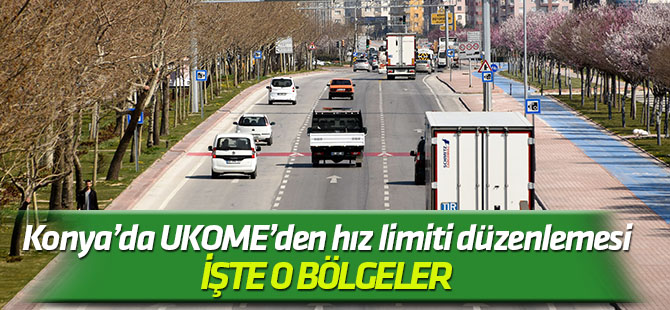 UKOME’den hız limiti düzenlemesi