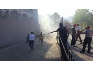 Oteldeki yangın ucuz atlatıldı