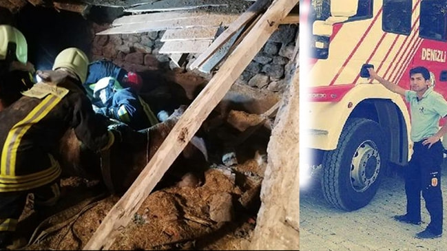 Hayvanları kurtarmak istedi… Fedakar itfaiyeci enkaz altında kaldı