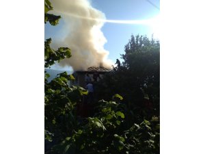 Sakarya’daki ev yangınında itfaiye eri yaralandı