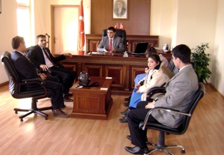 Engelli öğrenciler kaymakamlığa ziyaret