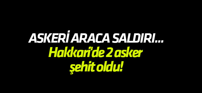 Hakkari'de 2 asker şehit oldu!