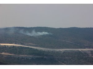 Suriye sınırında orman yangını