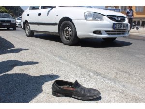 Otomobil yayaya çarptı: 1 yaralı