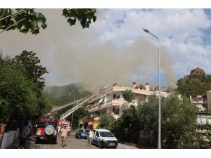 Marmaris’teki yangında 4 daire kullanılamaz hale geldi