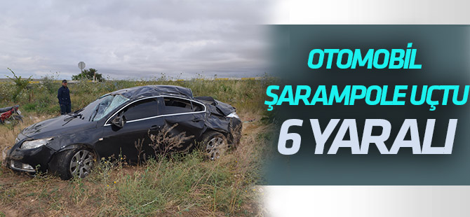 Otomobil şarampole devrildi: 6 yaralı