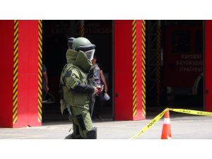 Kayseri itfaiyesinde şüpheli paket alarmı