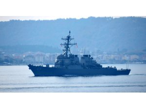 ABD askeri gemisi Çanakkale Boğazı'ndan geçti