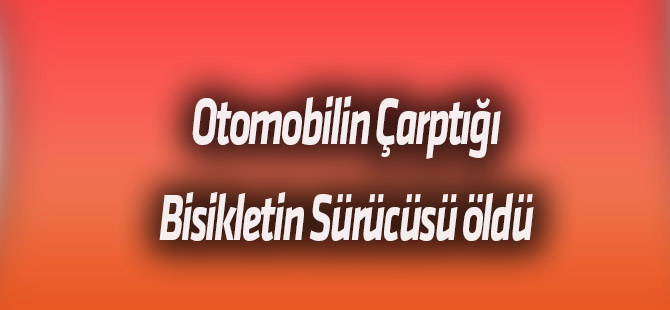 Otomobilin çarptığı bisikletin sürücüsü öldü