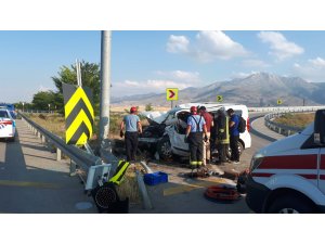 Karaman’da trafik kazası: 1 yaralı