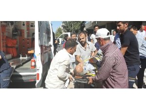 Yüksekten düşen inşaat işçisi yaralandı