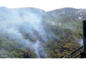 Milas’taki yangında soğutma çalışmaları devam ediyor