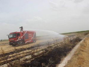 Karapınar'da anız yangını