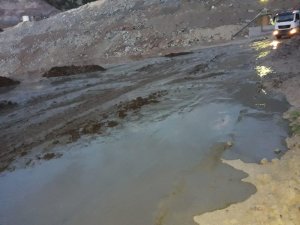 Gümüşhane’de maden işletmesinin atık borusu patladı