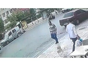 Kadına aracın çarptığı anlar güvenlik kamerasında