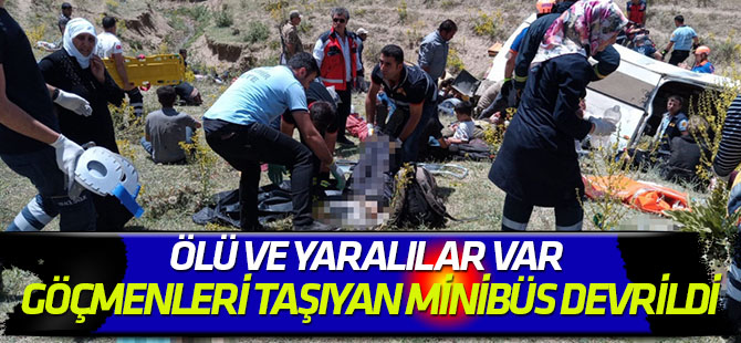 Ölü ve yaralılar var Göçmenleri taşıyordu