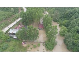 Selin vurduğu Düzce havadan görüntülendi