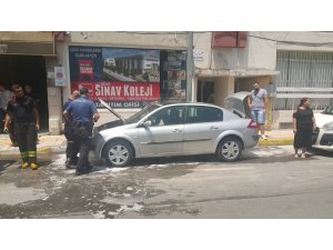 Noteri beklerken satın alacağı otomobil yandı