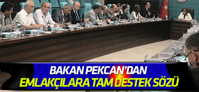Bakan Pekcan’dan Emlakçılara tam destek sözü