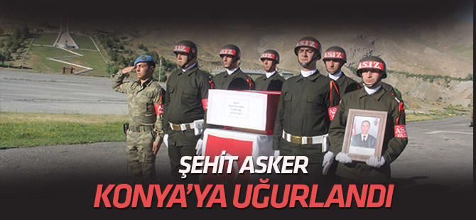 Pençe Harekatı’nda şehit düşen asker törenle memleketi Konya'ya uğurlandı