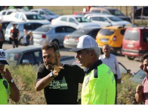 3 kez takla atan araçtan burnu bile kanamadan çıktı