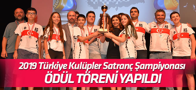 2019 Türkiye Kulüpler Satranç Şampiyonası ödül töreni yapıldı