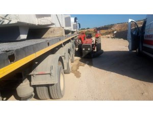 Çaldığı traktörle kaza yaptı