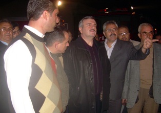 Akyürek yangın yerinde