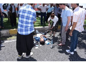 Minibüsün çarptığı yaya ağır yaralandı