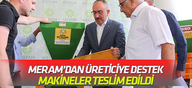 Meramlı Çiftçilere üzüm sıkma makinası