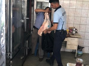 Tarsus’ta 113 kilo sahte mühürlü et ele geçirildi