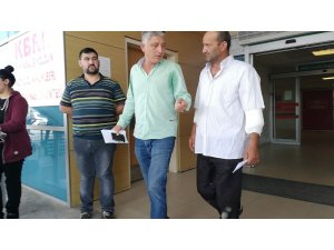 İşyerinin önündeki köpeğin saldırısına uğradı