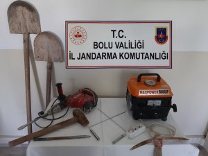Bolu'da kaçak kazı operasyonu