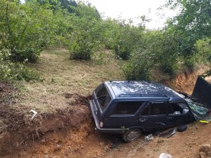 Otomobil fındık bahçesine uçtu: 8 yaralı