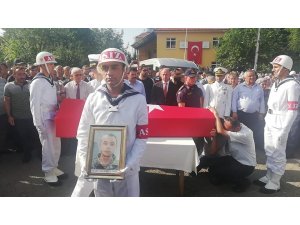 Denizde boğularak ölen asker son yolculuğuna uğurlandı