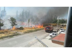 Develi’de bağ yangını