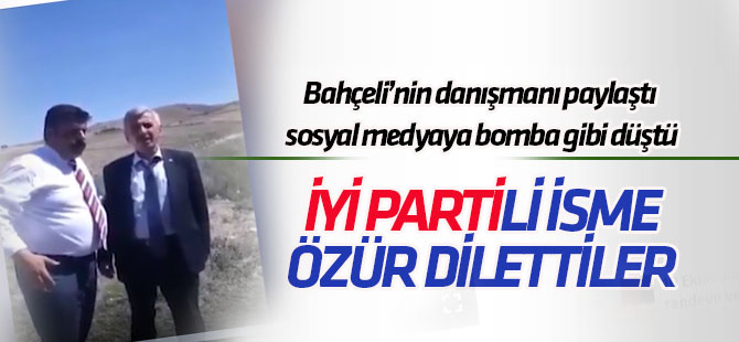 Bahçeli'nin danışmanı paylaştı! İYİ Parti'li Davut Sevinç'e özür dilettiler