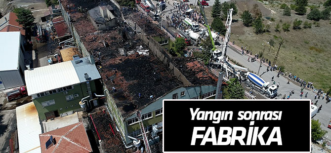 Konya'daki yangından geriye bu görüntü kaldı