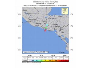 El Salvador’da 5.9 büyüklüğünde deprem