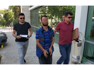 Kamyondan akü çalan hırsız yakalandı