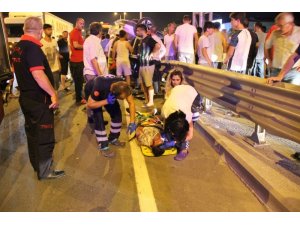 Kocaeli’de otomobile arkadan çarpan cip takla attı: 1 ölü, 3 yaralı