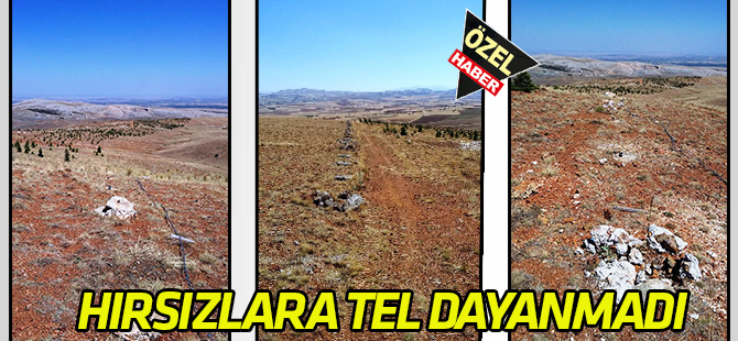 KOSKİ'ye ait tel örgüler çalındı!  KADERİNE TERKEDİLDİ