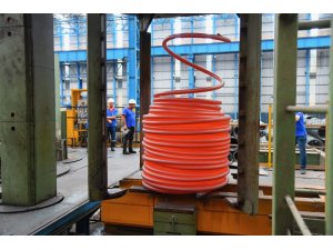 KARDEMİR’de Türkiye’nin en kalın kangalı üretildi