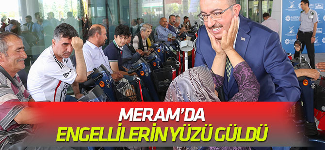 Meram’da engellilerin yüzü güldü